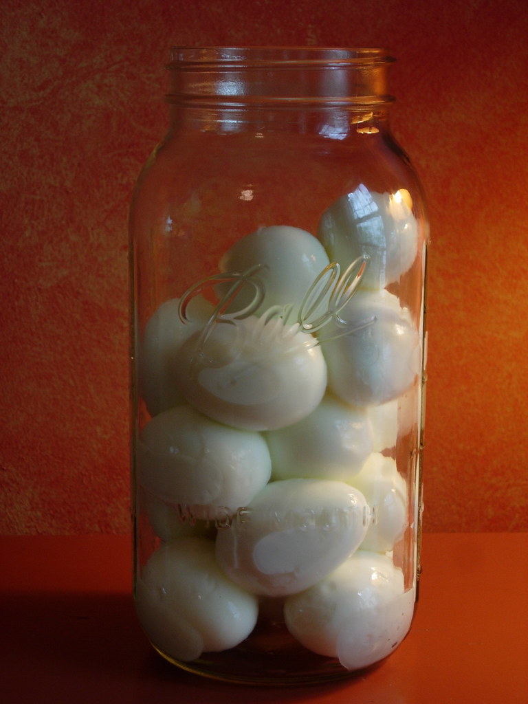 eggs in a jar